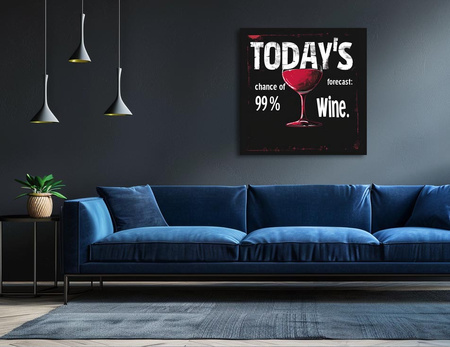 Today`s forecast 99% chance of wine